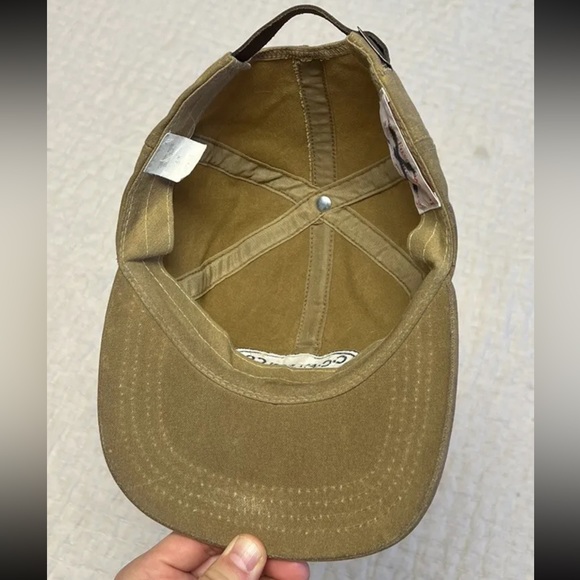 C.C. Filson Co. Seattle Waxed Tin Cloth Strap Back Cap Men’s S/M Vintage USA - Picture 5 of 7